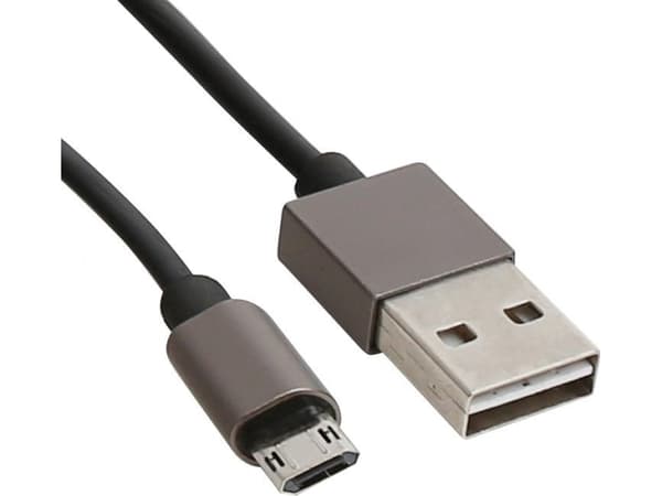 USB cable Platinet MICRO USB TO USB CABLE WITH REVERSIBLE PLUGS 1M BLACK (43466)