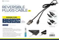 Miniatyrbild 2 av 4: USB cable Platinet MICRO USB TO USB CABLE WITH REVERSIBLE PLUGS 1M BLACK (43466)