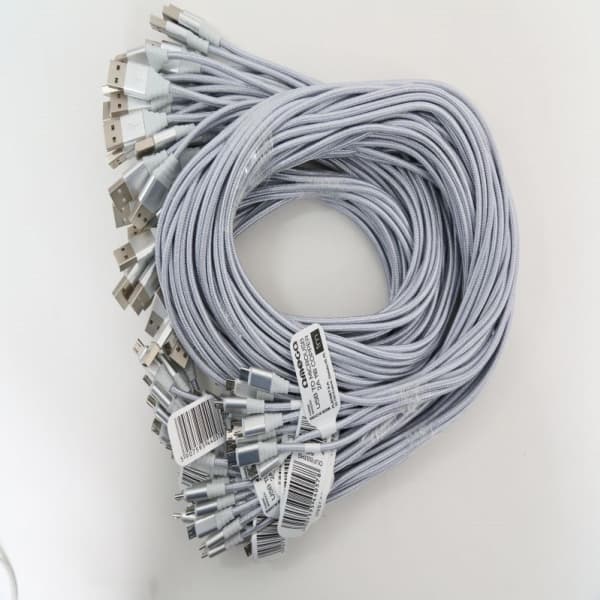 Omega Micro USB USB Cable, 2A, 1m, Silver (44057)