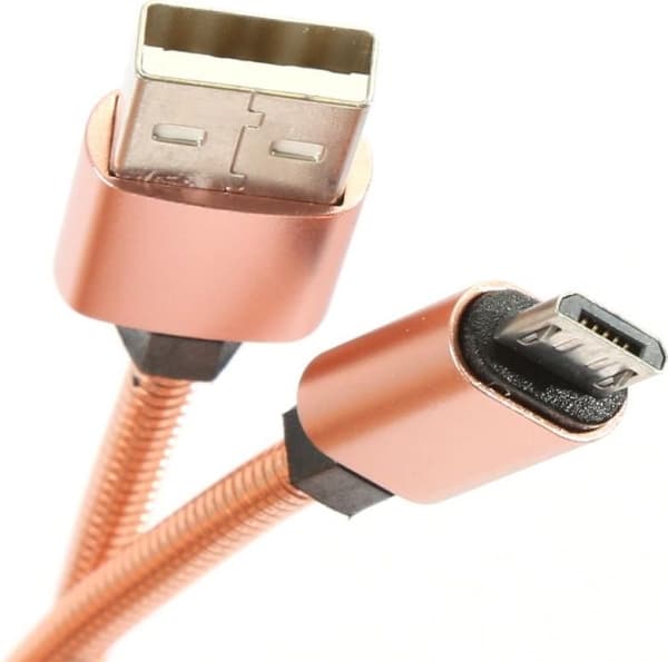 Omega USB-A - microUSB-kabel 1 m gull (OUFBB6MBOXRG)