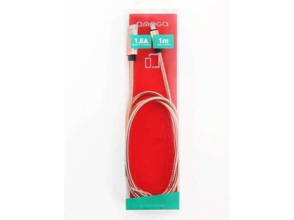USB-kaapeli Omega USB-A - microUSB 1 m kultainen (OUFBB6MBOXRG)