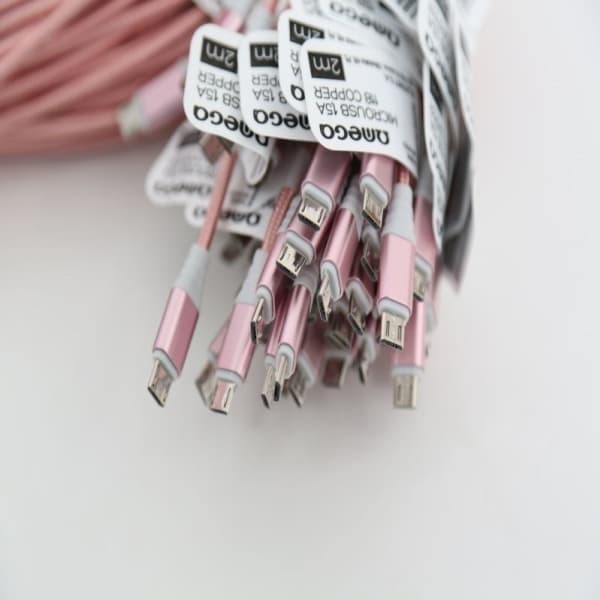Omega Omega Micro USB USB Cable, 1.5A, 2m, rose gold (44177)