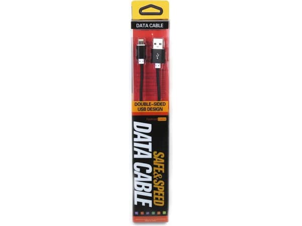 USB cable Platinet MICROUSB-LIGHTNING DOUBLE PLUG 1M BLACK (43474)