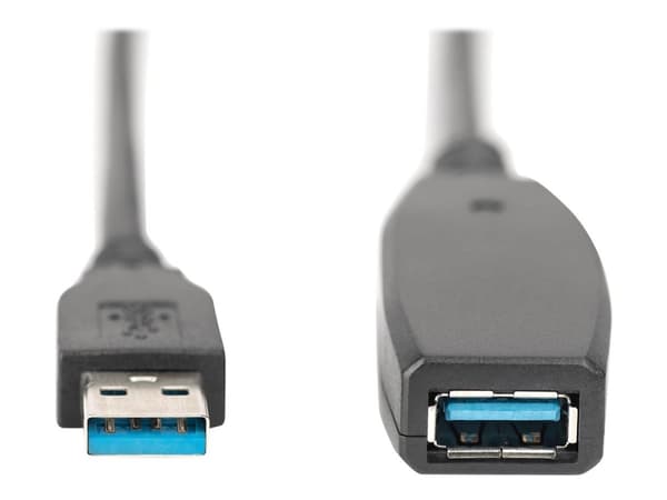 DIGITUS - USB-förlängningskabel - USB typ A (hane) till USB typ A (hona) - USB 3.0 - 10 m - aktiv - svart