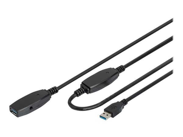 DIGITUS - USB-förlängningskabel - USB typ A (hane) till USB typ A (hona) - USB 3.0 - 10 m - aktiv - svart