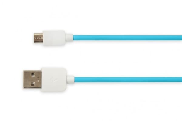 iBOX - USB-kabel - USB (hane) till mikro-USB typ B (hane) - 3 A - 1 m - blå