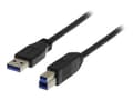 Miniatyrbild 3 av 5: DELTACO USB3-120S - USB-kabel - USB typ A (hane) till USB Type B (hane) - USB 3.0 - 2 m - svart