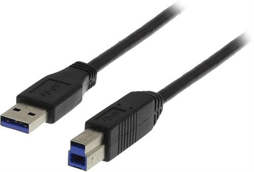 DELTACO USB3-120S - USB-kabel - USB typ A (hane) till USB Type B (hane) - USB 3.0 - 2 m - svart