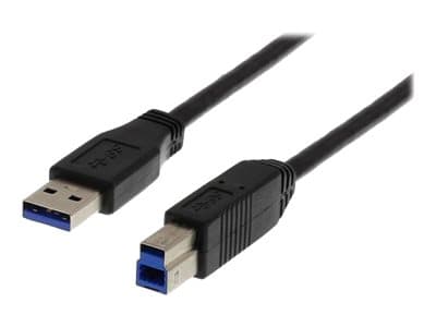 DELTACO USB3-120S - USB-kabel - USB typ A (hane) till USB Type B (hane) - USB 3.0 - 2 m - svart