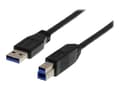 Miniatyrbild 1 av 5: DELTACO USB3-120S - USB-kabel - USB typ A (hane) till USB Type B (hane) - USB 3.0 - 2 m - svart