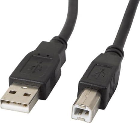 Lanberg - USB-kabel - USB (hane) till USB typ B (hane) - USB 2.0 - 1 m - svart