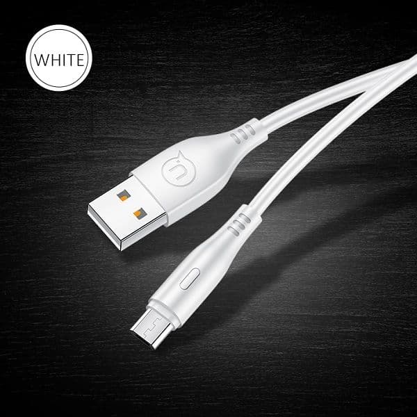 Kabel USB Usams USB-A - microUSB 1 m Biały (SJ268USB02)