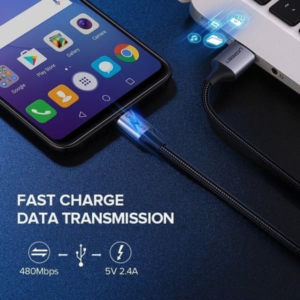 USB-kabel til Micro USB UGREEN QC 3.0 2.4A 1m (tysk)
