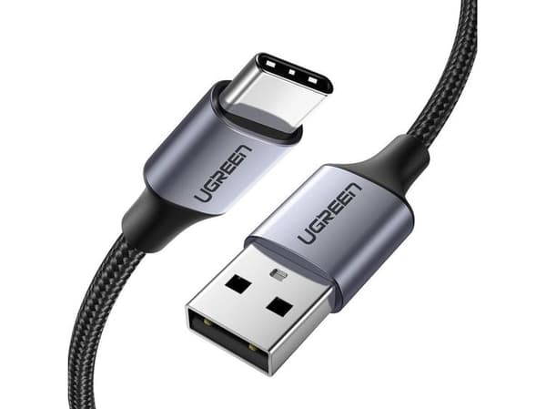Ugreen - USB-kabel - USB (hane) till 24 pin USB-C (hane) - USB 2.0 - 5 V - 3 A - 1 m - svart