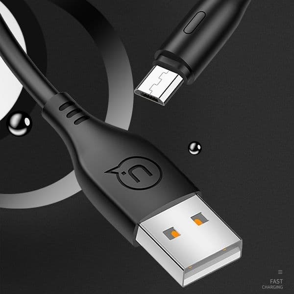 USB-kabel Usams USB-A - microUSB 1 m Czarny (SJ268USB01)
