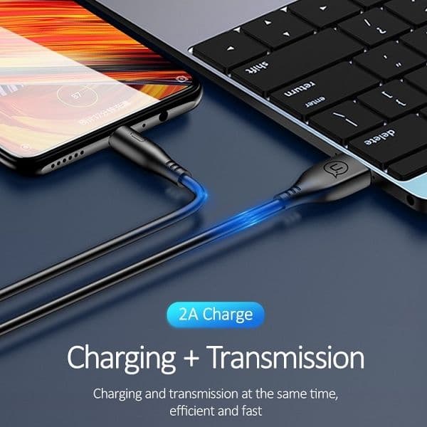 USB-kabel Usams USB-A - microUSB 1 m Czarny (SJ268USB01)
