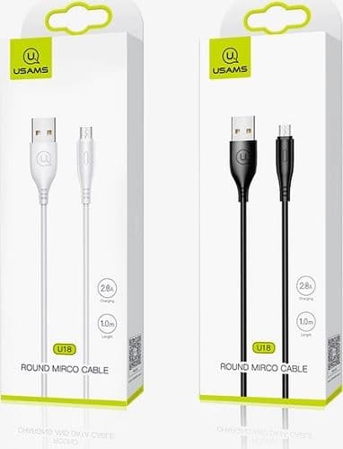 USB-kabel Usams USB-A - microUSB 1 m Czarny (SJ268USB01)
