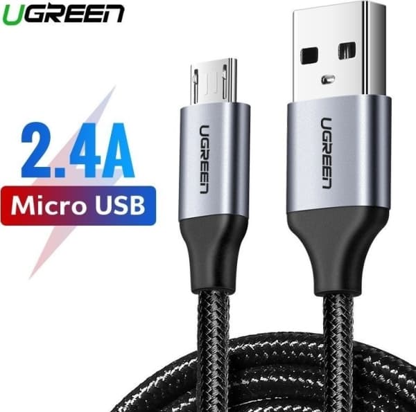 Kabel USB do Micro USB UGREEN QC 3.0 2.4A 1.5m (czarny)
