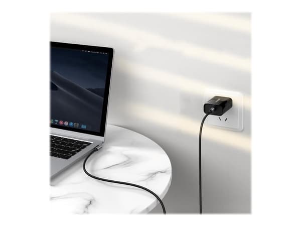 Ugreen - USB-kabel - 24 pin USB-C (hane) högervinklad till 24 pin USB-C (hane) rak - USB 2.0 - 20 V - 3 A - 1 m - USB Power Delivery (60W) - svart