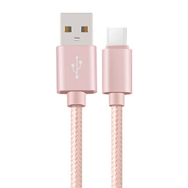 USB-C/Type-C Snabbladdningskabel 200cm (Slitstark/Metallhuvuden)