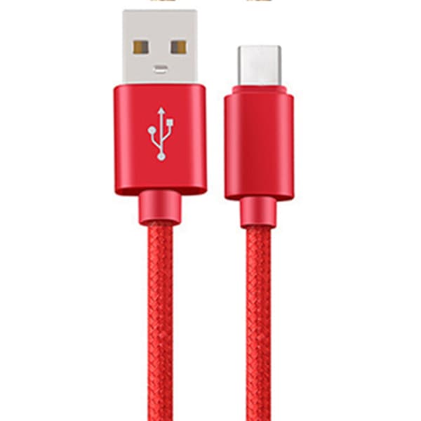 USB-C/Type-C Snabbladdningskabel 200cm (Slitstark/Metallhuvuden)