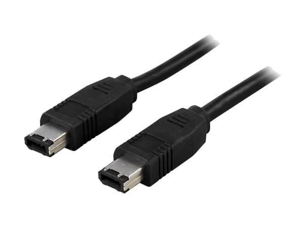 DELTACO - IEEE 1394-kabel - 6-PIN FireWire (han) til 6-PIN FireWire (han) - 2 m