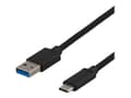 Miniatyrbild 1 av 5: DELTACO - USB-adapter - 24 pin USB-C (hane) till USB typ A (hane) - USB 3.1 Gen 1 - 3 A - 25 cm - svart