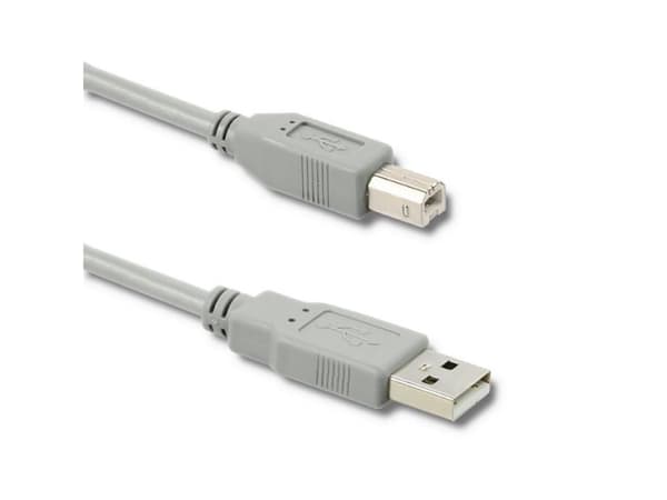 Qoltec - USB-kaapeli - USB (han) til USB Type B (han) - USB 2.0 - 19 cm - musta