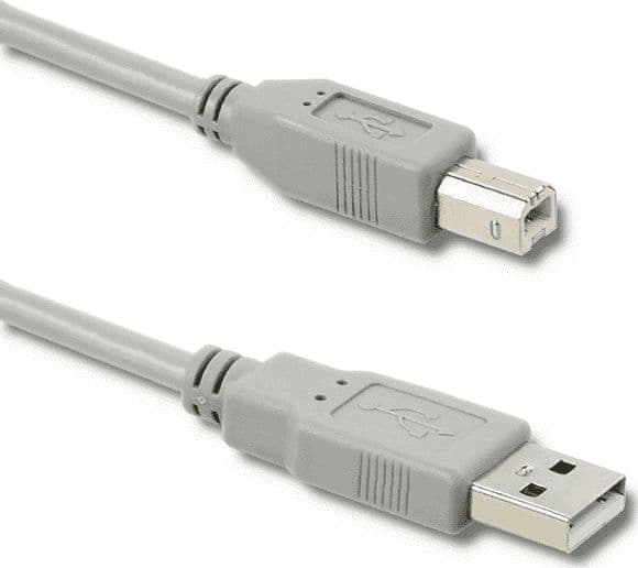 Qoltec - USB-kaapeli - USB (han) til USB Type B (han) - USB 2.0 - 19 cm - musta