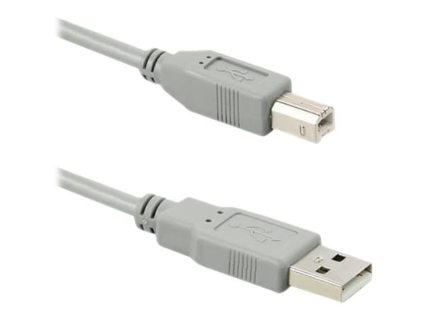 Qoltec - USB-kaapeli - USB (han) til USB Type B (han) - USB 2.0 - 19 cm - musta