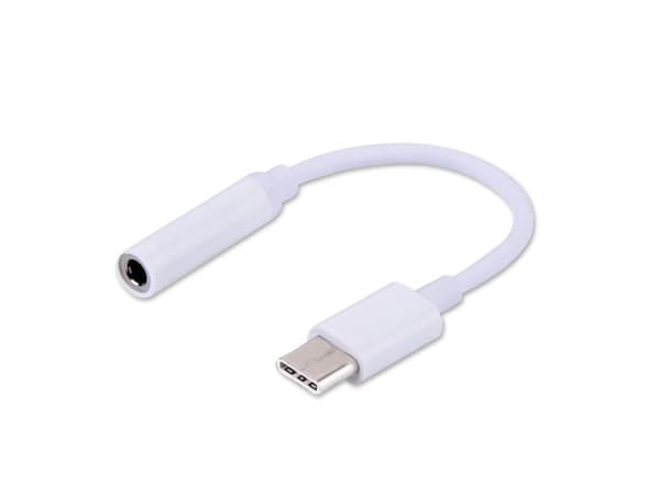 Savio AK-35, Valkoinen, USB C, 3.5mm, 0,12 m, Uros, Naaras