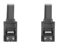 Lanberg - SATA-kabel - Serial ATA 150/300/600 - SATA (hunn) låst til SATA (hunn) låst - 50 cm - svart