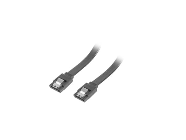 Lanberg - SATA-kabel - Serial ATA 150/300/600 - SATA (hunn) låst til SATA (hunn) låst - 50 cm - svart