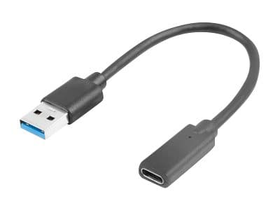 Lanberg - USB-adapter - USB Typ A (han) till 24 pin USB-C (hun) - USB 3.1 Gen1 OTG - 15 cm - sortering