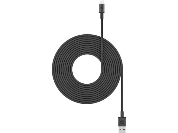mophie 409903216, 3 m, Lightning, USB A, Hankjønn, Hankjønn, Sort