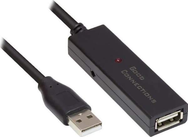 Alcasa GC-M0134, 20 m, USB A, USB A, USB 2.0, 0,48 Gbit/s, Svart