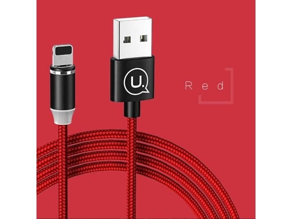 Kabel USB Usams USB-A - Lightning 1 m Czerwony (63738-uniw)