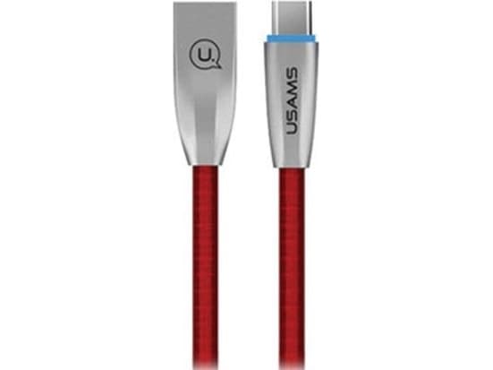 Usams USB-A - USB-C 1,2 m USB-kabel Röd (63813-uniw)