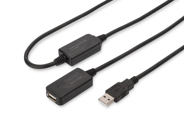 DIGITUS USB 2.0 Repeater Cable DA-73102 - USB-förlängningskabel - USB (hane) till USB (hona) - USB 2.0 - 20 m - aktiv