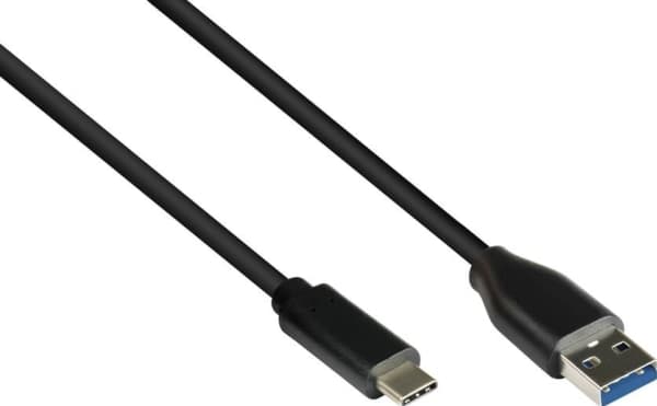 Alcasa GC-M0129, 3 m, USB A, USB C, USB 3.2 Gen 1 (3.1 Gen 1), 5 Gbit/s, Svart