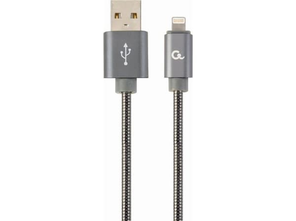 Cablexpert Premium - Lightning-kabel - USB hane till Lightning hane - 2 m - grå-metallic