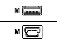 Equip 128521, 1,8 m, USB A, Mini-USB B, USB 2.0, Hankjønn/hankjønn, Sort
