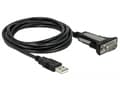Miniatyrbilde 3 av 5: Delock - USB / seriell-kabel - USB (hann) til RS-232 (hann) - 4 m - tommelskruer - svart
