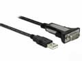 Miniatyrbilde 5 av 5: Delock - USB / seriell-kabel - USB (hann) til RS-232 (hann) - 4 m - tommelskruer - svart