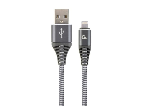 Cablexpert Premium - Lightning-kabel - USB hane till Lightning hane - 1 m - vit, rymdgrå