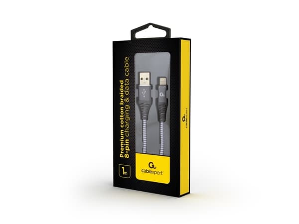Cablexpert Premium - Lightning-kabel - USB hane till Lightning hane - 1 m - vit, rymdgrå