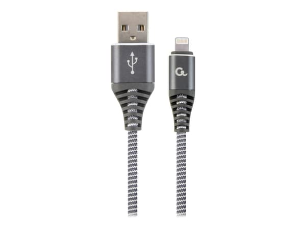 Cablexpert Premium - Lightning-kabel - USB hane till Lightning hane - 1 m - vit, rymdgrå