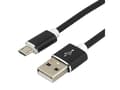 Miniatyrbild 5 av 5: everActive Micro USB-kabel 1m - svart, silikon, stöd för snabbladdning, 2,4A - CBS-1MB