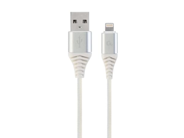 Cablexpert Premium - Lightning-kabel - USB hane till Lightning hane - 1 m - vit, silver