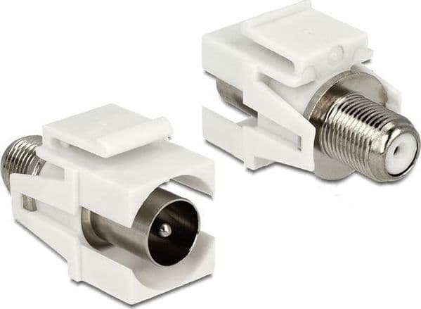 Delock - Antenneadapter - IEC-kobling hann til F-kopling hunn - koaksial